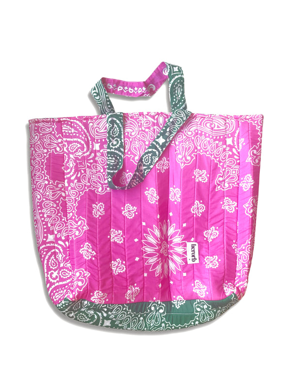 XL Pink Bandana Tote Bag