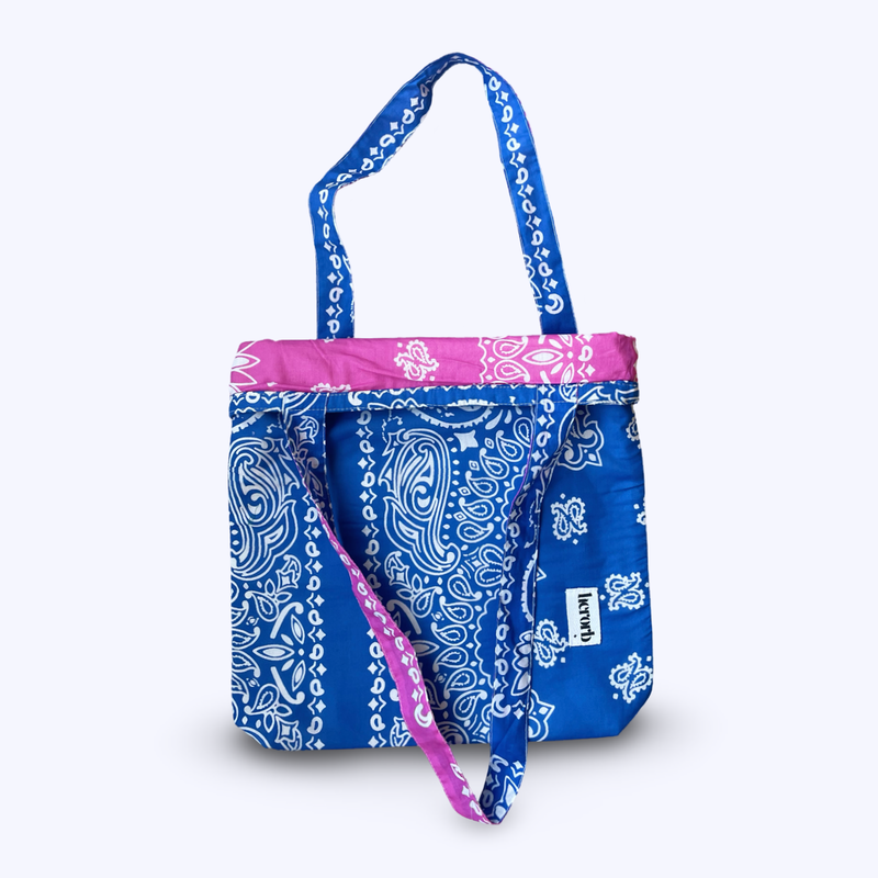 Navy Bandana Tote Bag