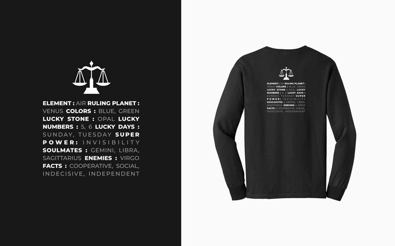 Black/White Zodiac Sweatshirt