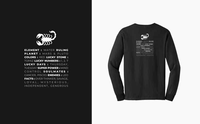 Black/White Zodiac Sweatshirt