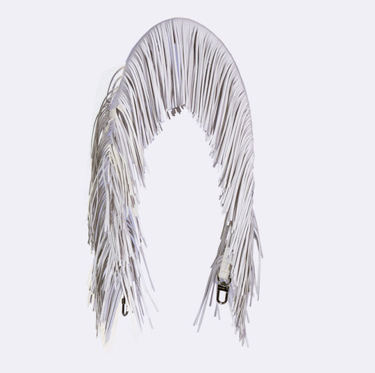 White Fringe Strap