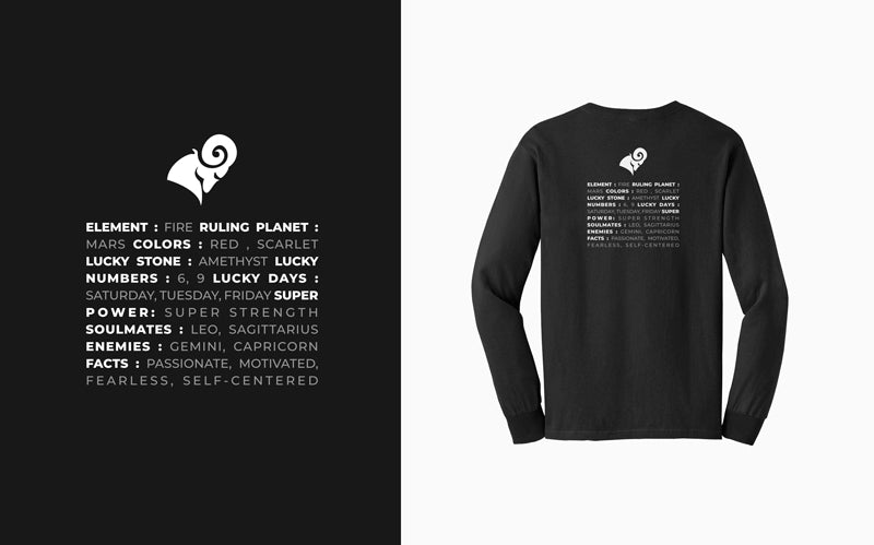 Black/White Zodiac Sweatshirt